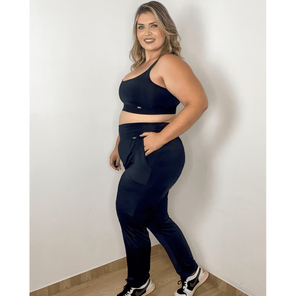 Calça Fitness com bolso Mari Preta