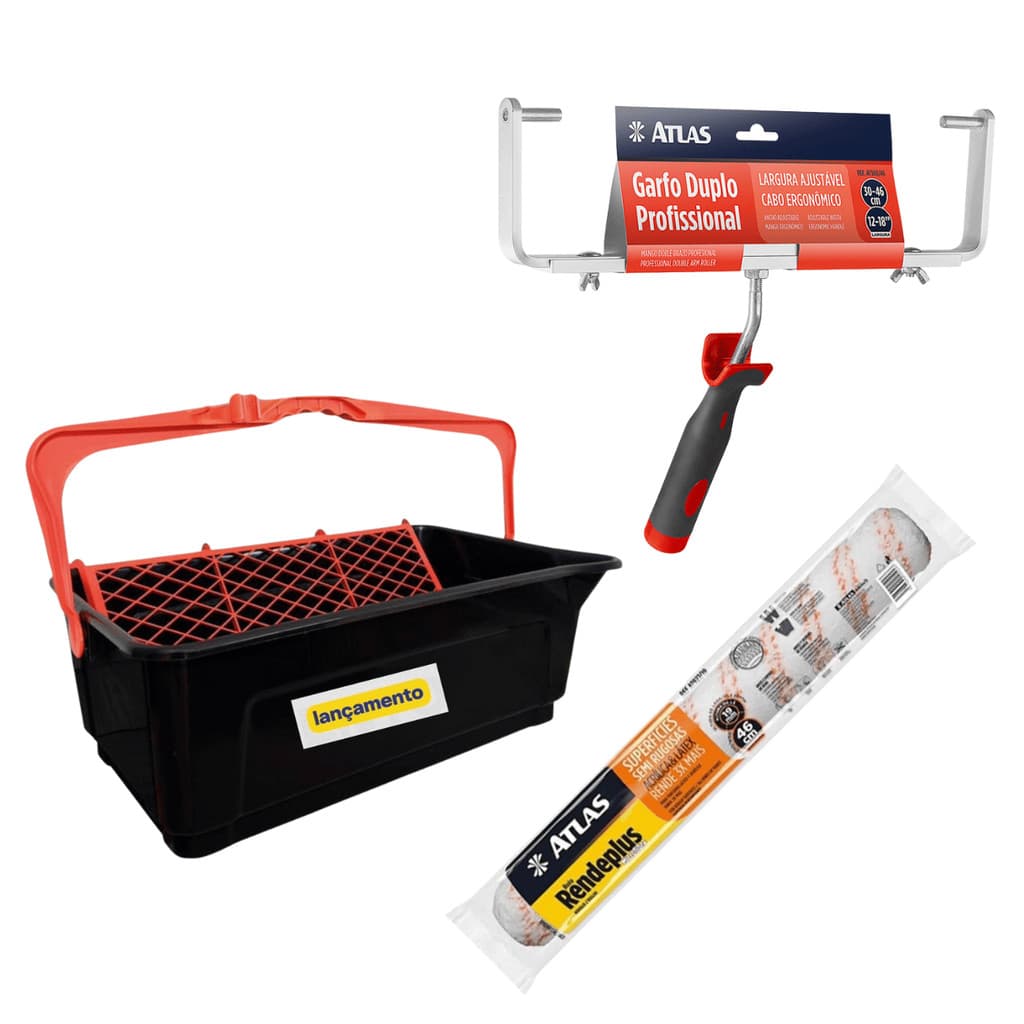 Kit P/ Pintura Garfo Duplo Rolo Big 46 Cm E Caçamba 25l