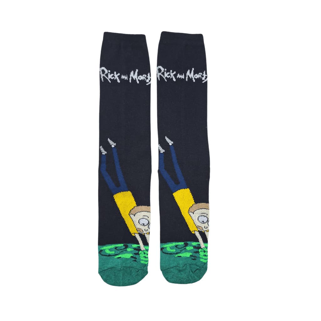 Meia cano longo com estampa Rick e Morty