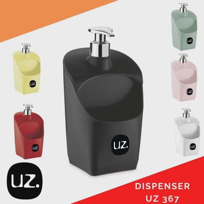 Dispenser Organizador Porta Detergente e Esponja com Vávula Cromada 500ml Cozinha Bancada Uz Utilidades