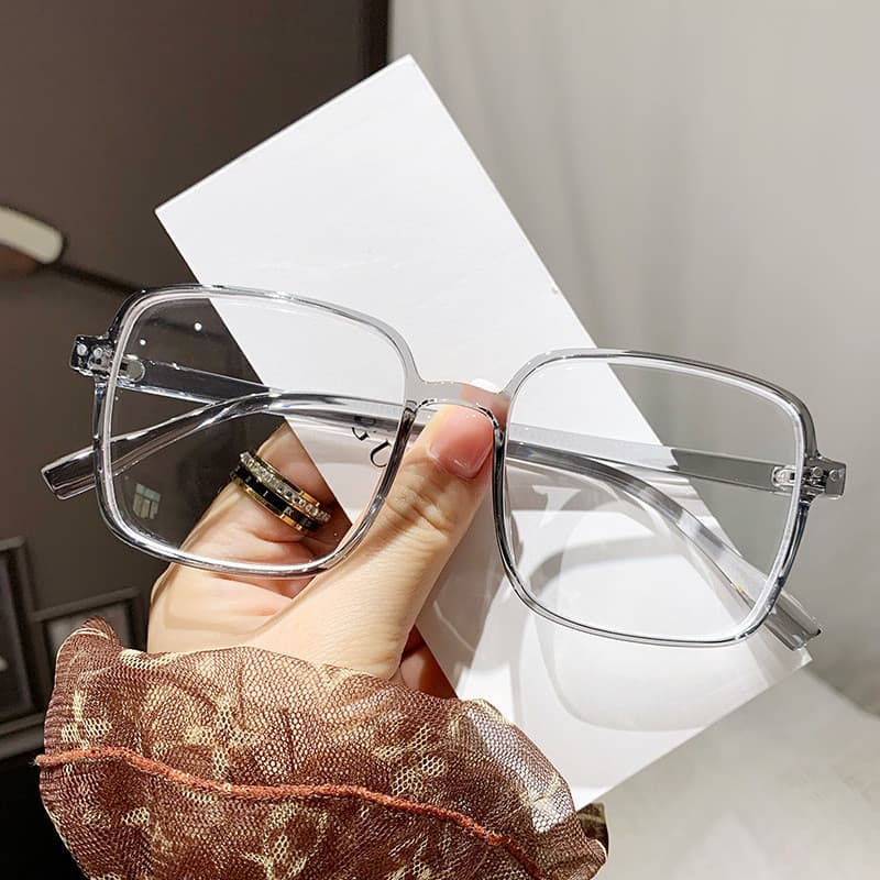 Moda Feminina anti-Azul Óculos Planos retro Grande Quadro Sem Grau Internet Celebridade Rosto Liso Fino Estudante Acabad
