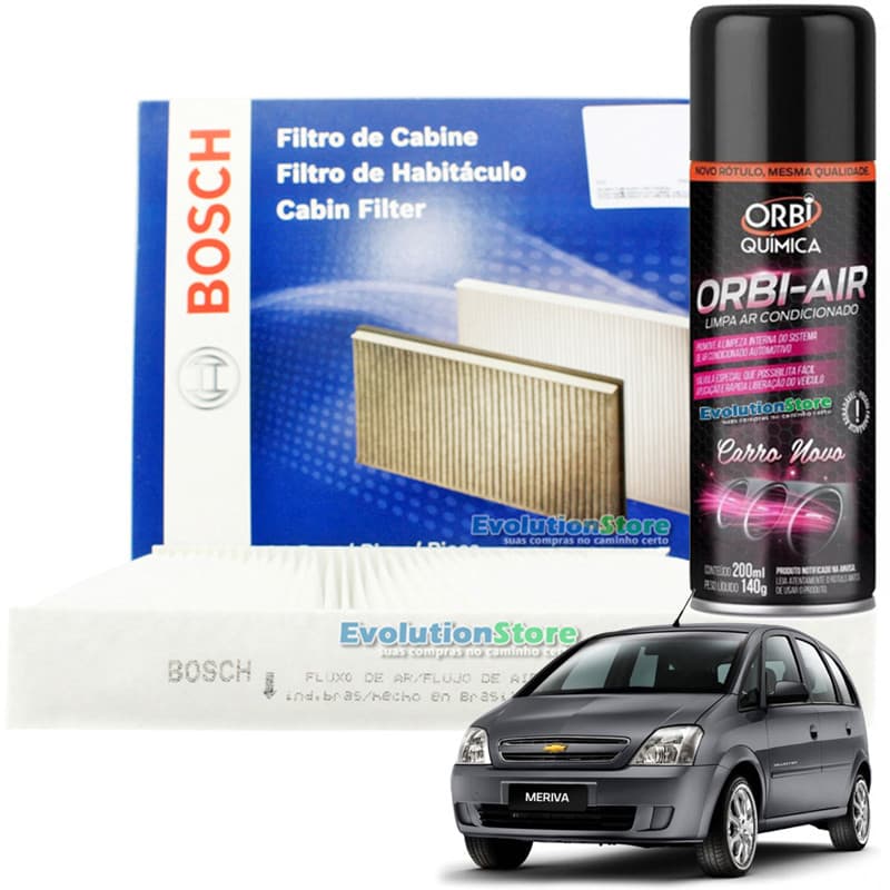 Filtro De Cabine Ar Condicionado Meriva Com Spray Higienizador | Bosch
