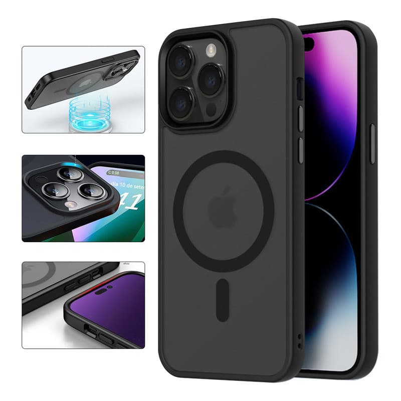 Capa Magnética Fosca Anti-queda Para iPhone 11/12/13/14, iPhone 13/14 pro max, iPhone 14 plus,iPhone13mini,iPhone 14 pro