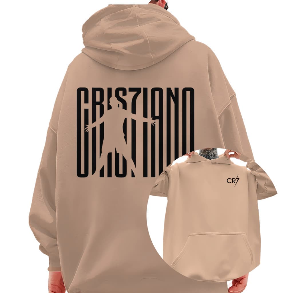 Blusa de Moletom Cristiano Ronaldo Cr7 Flanelado com Capuz Unissex Streetwear Envio Imediato