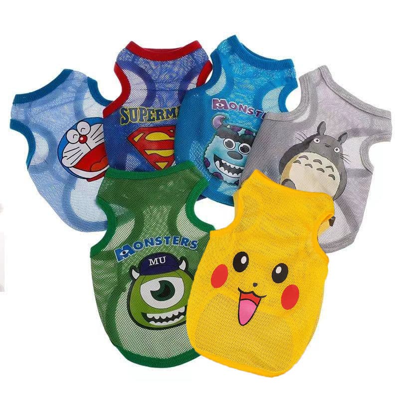 Roupas De Malha Para Animais De Estimação , Desenho Animado , Primavera E Verão , Gato , Cachorro Pequeno , Colete , Coe