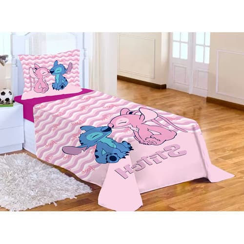 Cobre Leito Infantil Rosa Claro Menina Jogo Cama Pastel 4ngel St1t1ch Fronha Lençol Solteiro