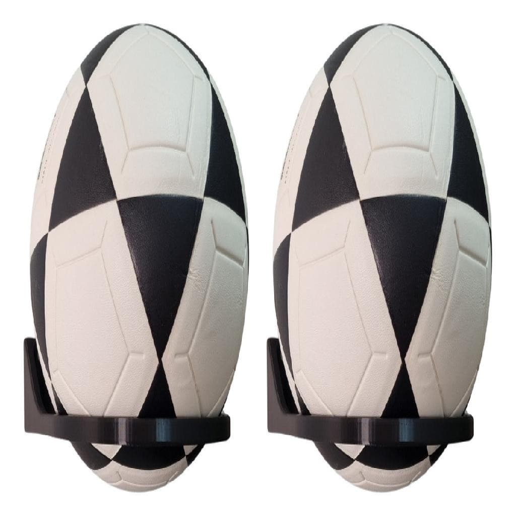 Kit 2 Suporte Bola Futebol Basquete Vôlei Expositor Parede Preto