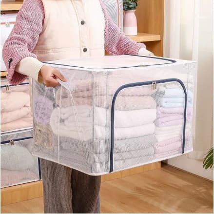 Caixa Organizadora Dobrável Roupas Brinquedos Viagem Compacta Moderna Guarda-Roupas