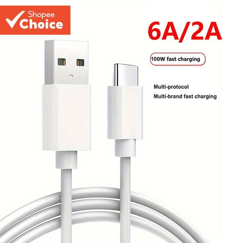 Cabo USB De Alta Qualidade Para Huawei Samsung Tipo C 6A 66w De Carregamento Super Rápido