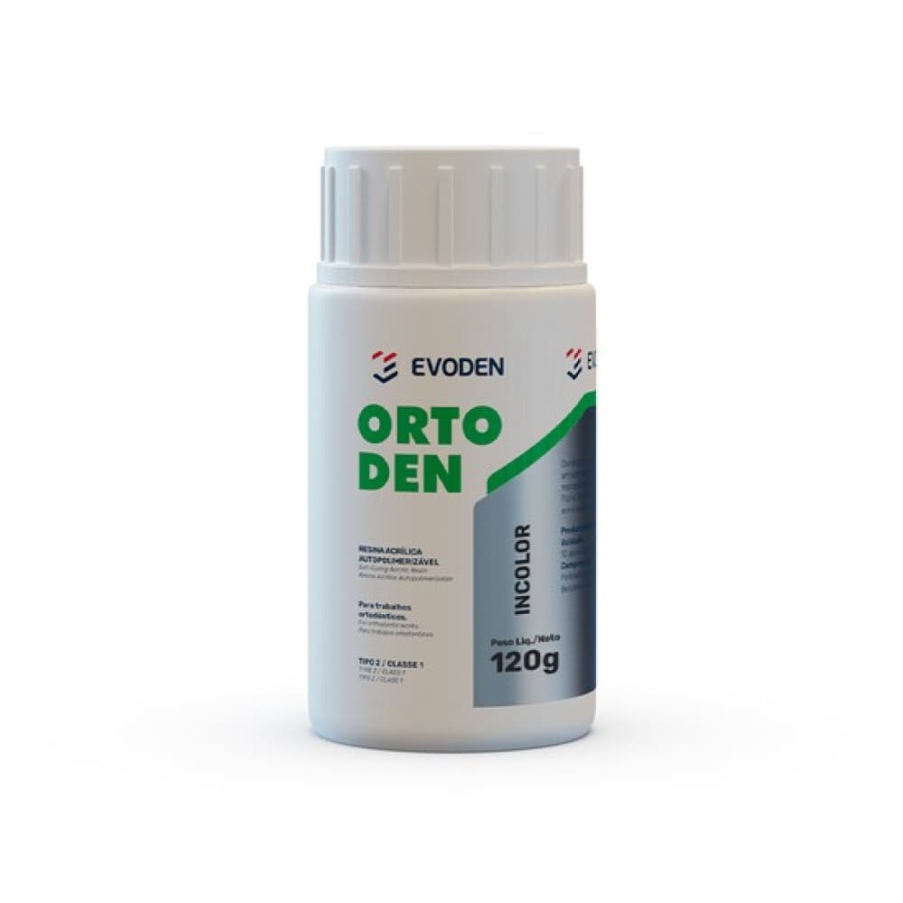 Resina Acrilica Autopolimerizavel Ortoden pó com 120g - Evoden