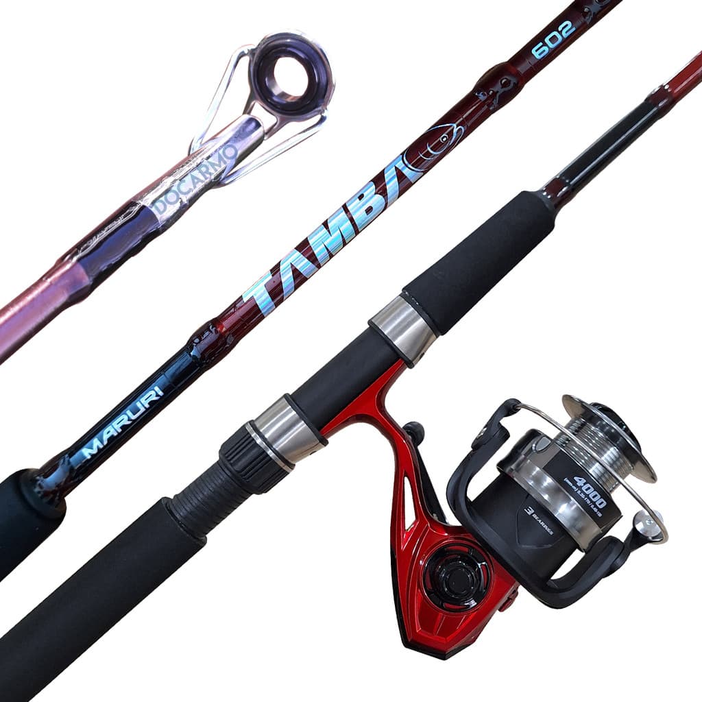 Kit Pesqueiro Profissional Vara Tamba 80lb Molinete 4000