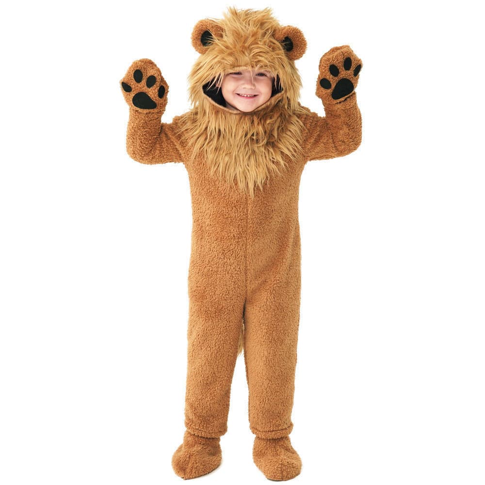 Fantasia de Leão Peludo para Meninos, Conjunto Completo para Idades de 2 a 12, Festa Temática de Animais, Brincar de Jog