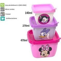 CONJUNTO DE 3 POTES MINNIE