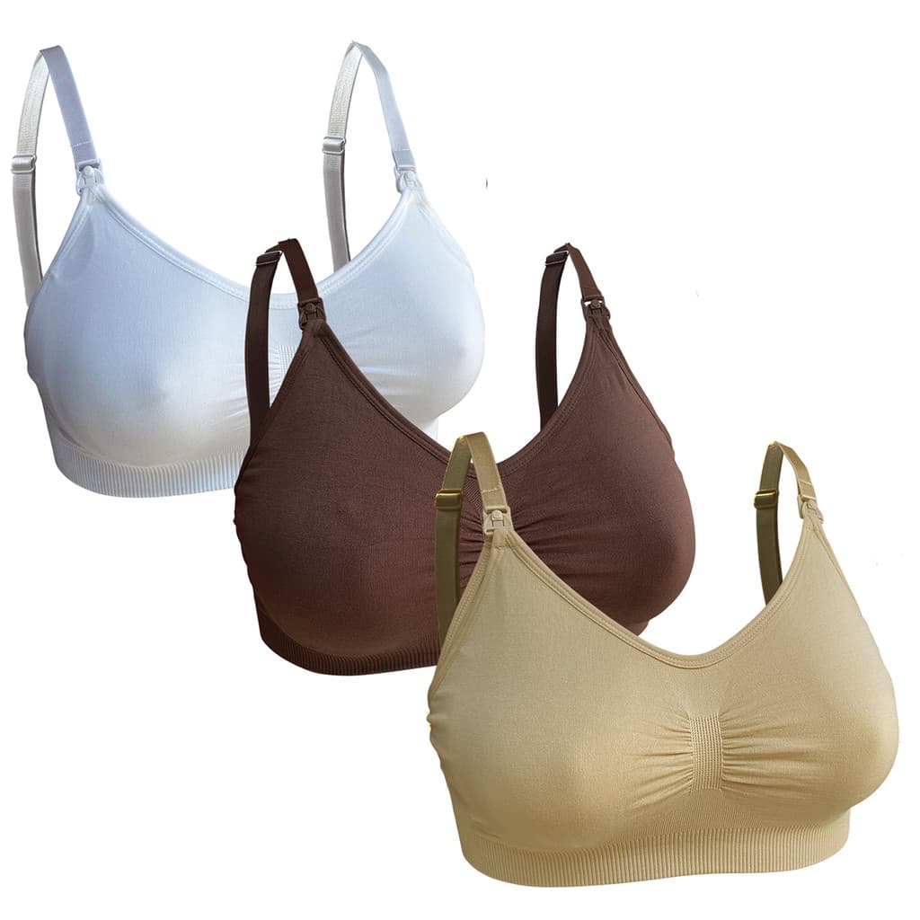 Kit 3 Sutia Soutien Amamentação Bojo Plus Size Reforçado