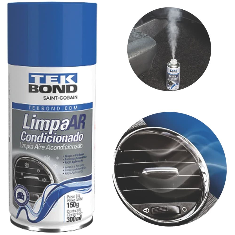Limpa Ar Condicionado Tek Bond Automotivo Carro Novo 300ml