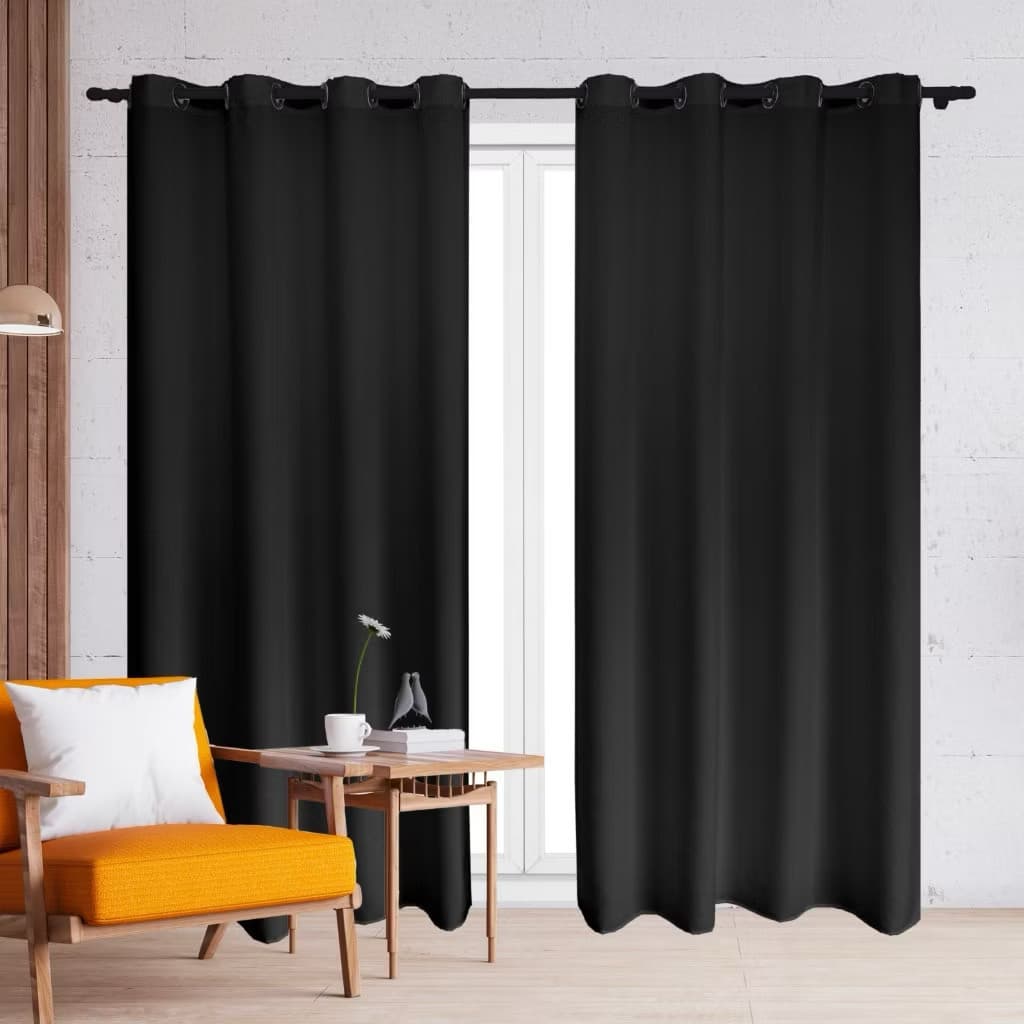 Cortina Roma  2,00 x 1,70 Para Quarto Ou Sala Corta Luz Preto