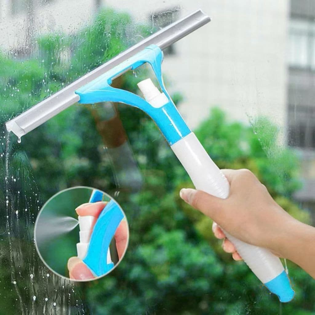 Rodo Rodinho Limpa Vidro Pia Azulejos Espelho Limpeza Para-Brisa com Dispenser Spray Reservatório