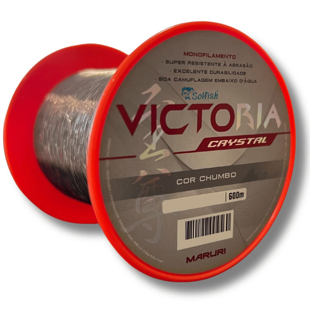 Linha Maruri Victoria Crystal Monofilamento Carretel 450m / 600m Chumbo Vários Tamanhos 100% Nylon