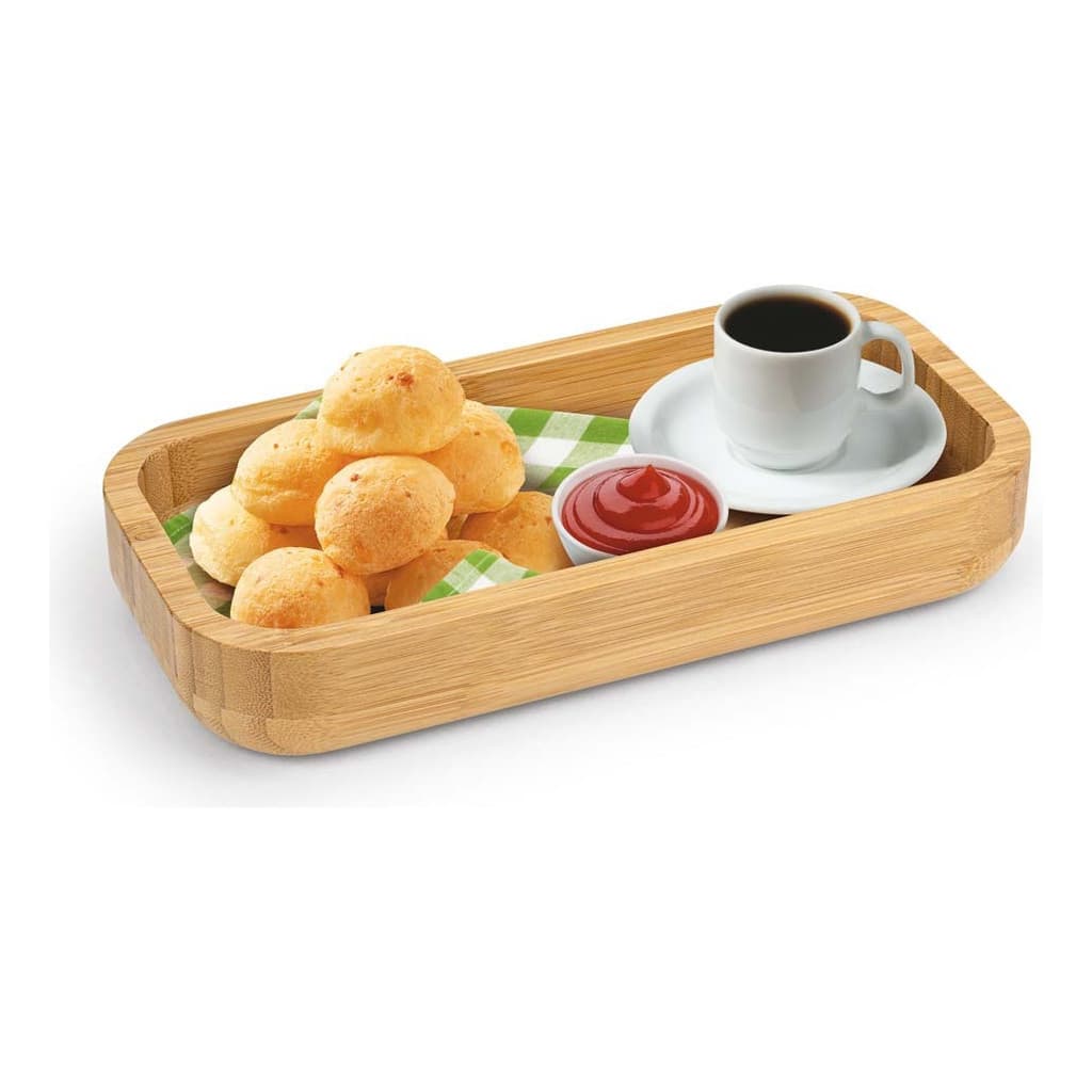 Bandeja Bambu Oval 24cm Tábua Gamela 24x12 Euro Home