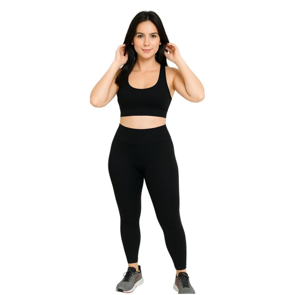 Calça legging leg feminina em suplex sem transparência ótima para exercícios