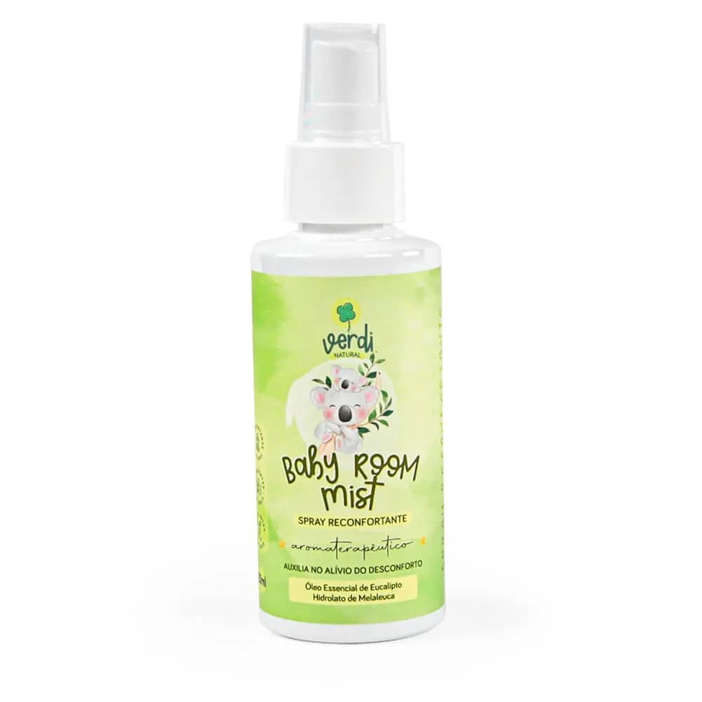 Baby Room Mist Spray Descongestionante Aromaterapêutico Óleo Essencial de Eucalipto - Verdi Natural