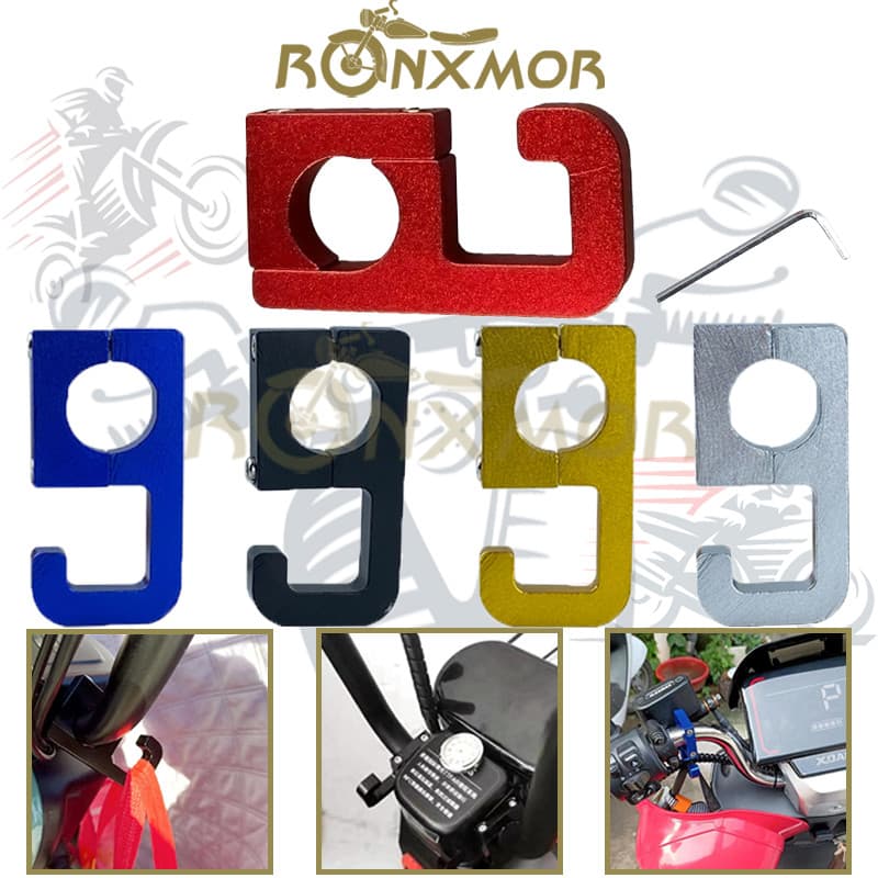 RONXMOR 1 Pc Motocicleta 22mm Capacete Gancho 9 Forma Guiador Bagagem Bolsa Titular Ganchos Para PCX125 PCX150 PCX160 Ga