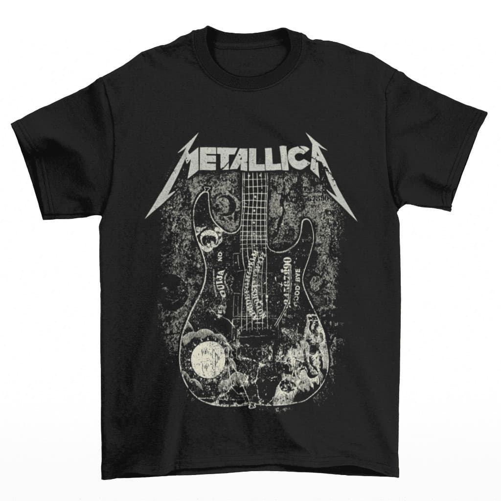 Camiseta Premium Banda de Rock Metallica Guitarra Geek Camisa 100% Algodão - Envio Imediato - VS Shopp