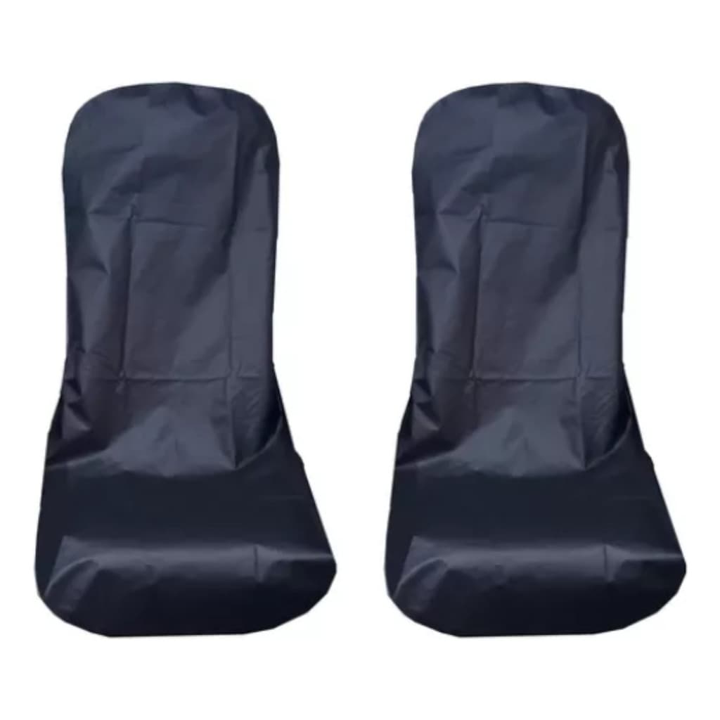 2 Capas Toalha Para Banco De Carro Impermeável Preto Liso