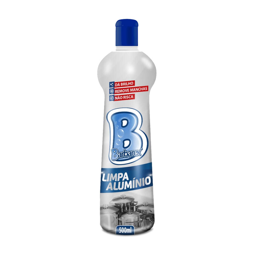 Limpa Alumínio Potente Da Brilho Não risca Barbarex 500ml