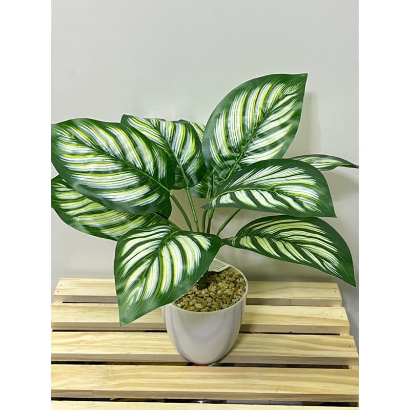 folhagem artificial com vaso prática copo 27 cm
