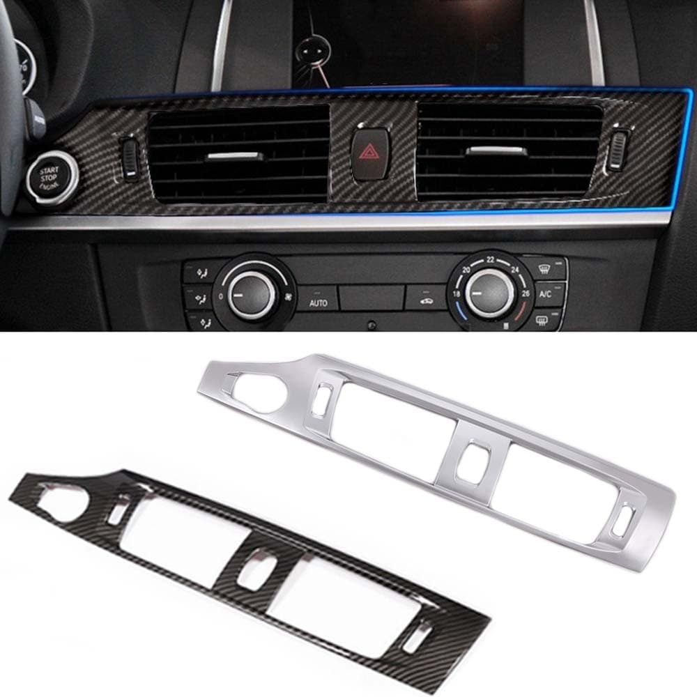 Console Central Do Carro Saída De Ar Condicionado Ventilação Quadro Guarnição Adesivo Apto Para BMW X3 F25 2011-2017