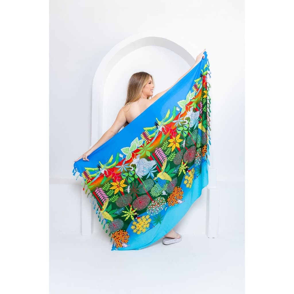 Canga Praia Mandala Floral Saida Moda Verao Beach Litoral351