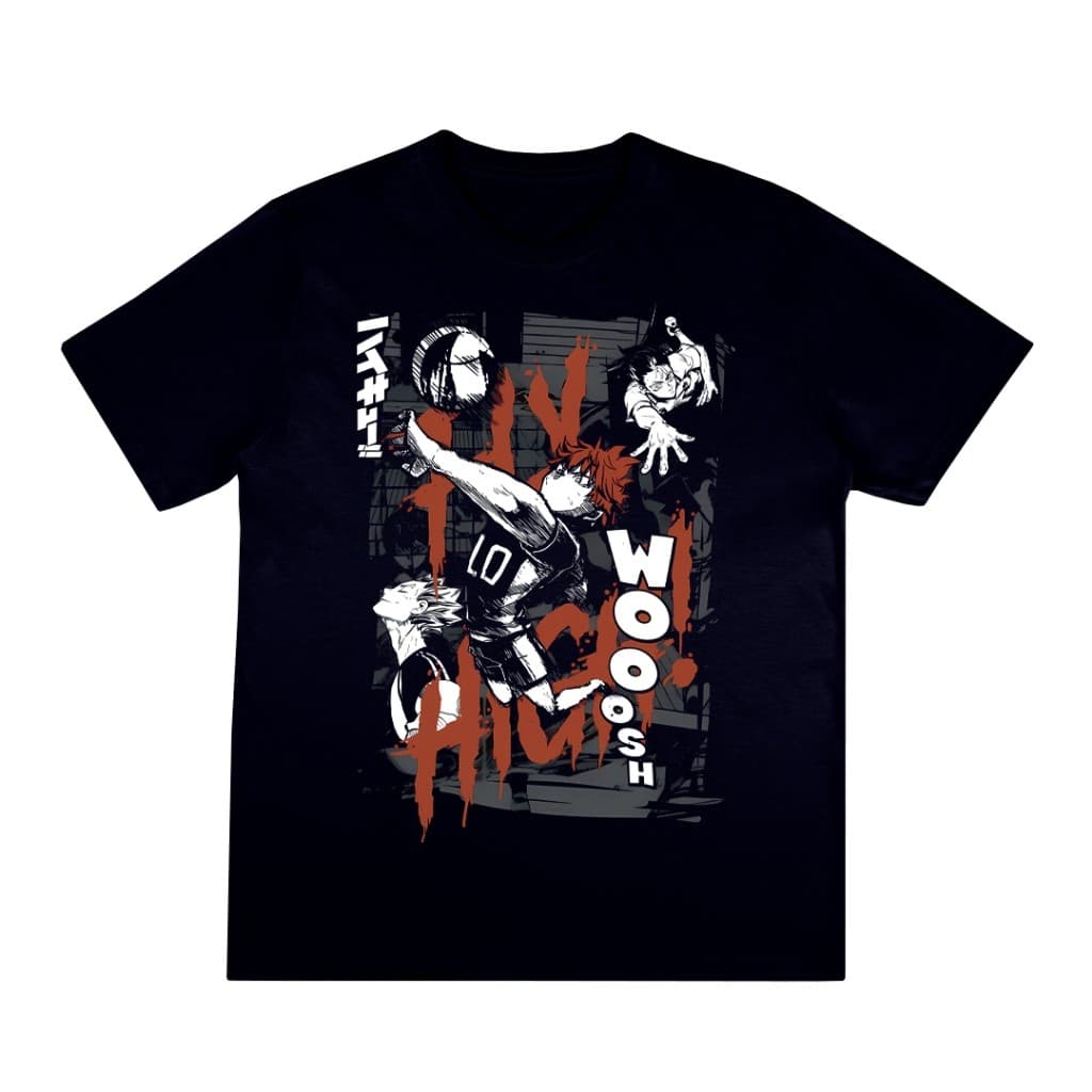 Linda Camiseta Anime Haikyuu Karasuno Camisa 100% Algodão fio 30.1 penteado zero encolhimento Premium