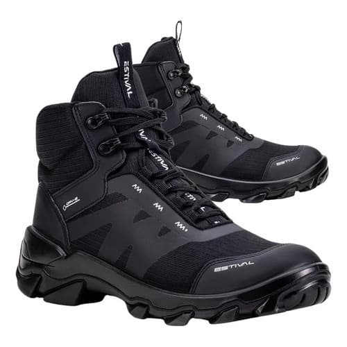 Bota Botina De Segurança Ocupacional Epi Estival Hb7000 Preto Bico Pvc Ca Original Cadarço