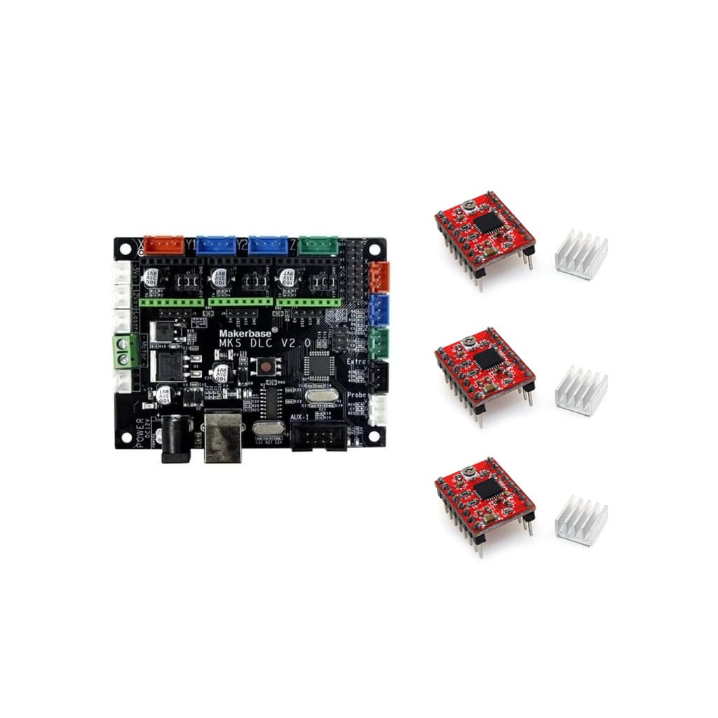 Placa Mks Dlc Cnc Laser Router Eletrônica + 3x Driver A4988