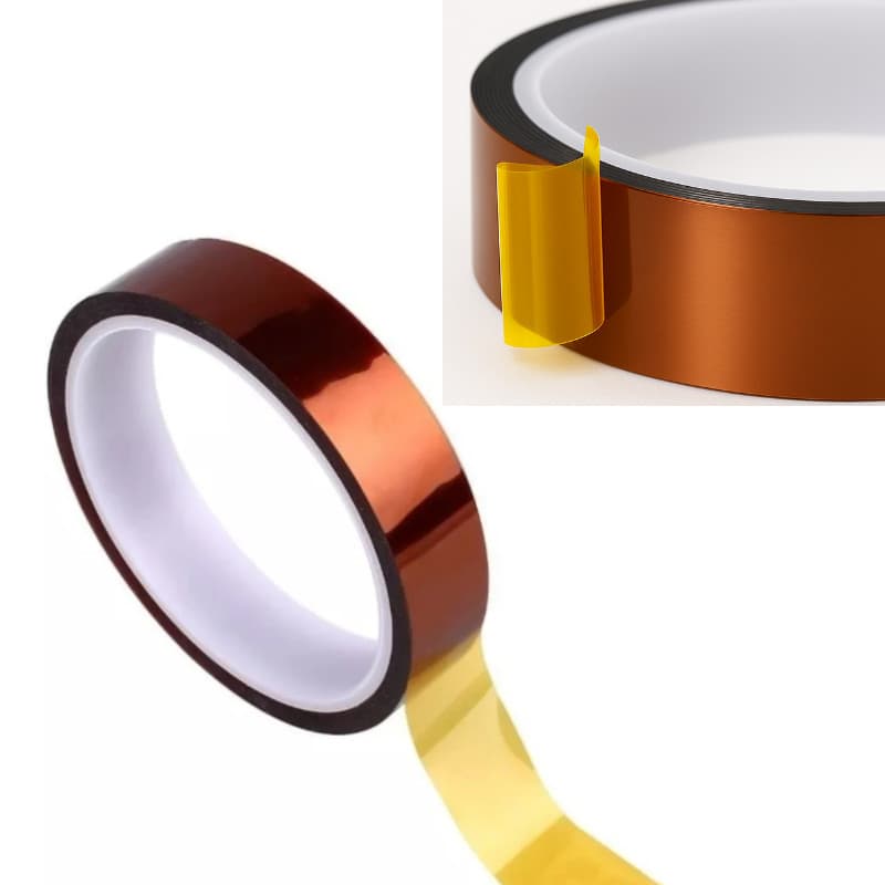 Fita Adesiva Kapton 10mm Profissional – Isolamento Térmico e Elétrico – Alta Resistência (33m)