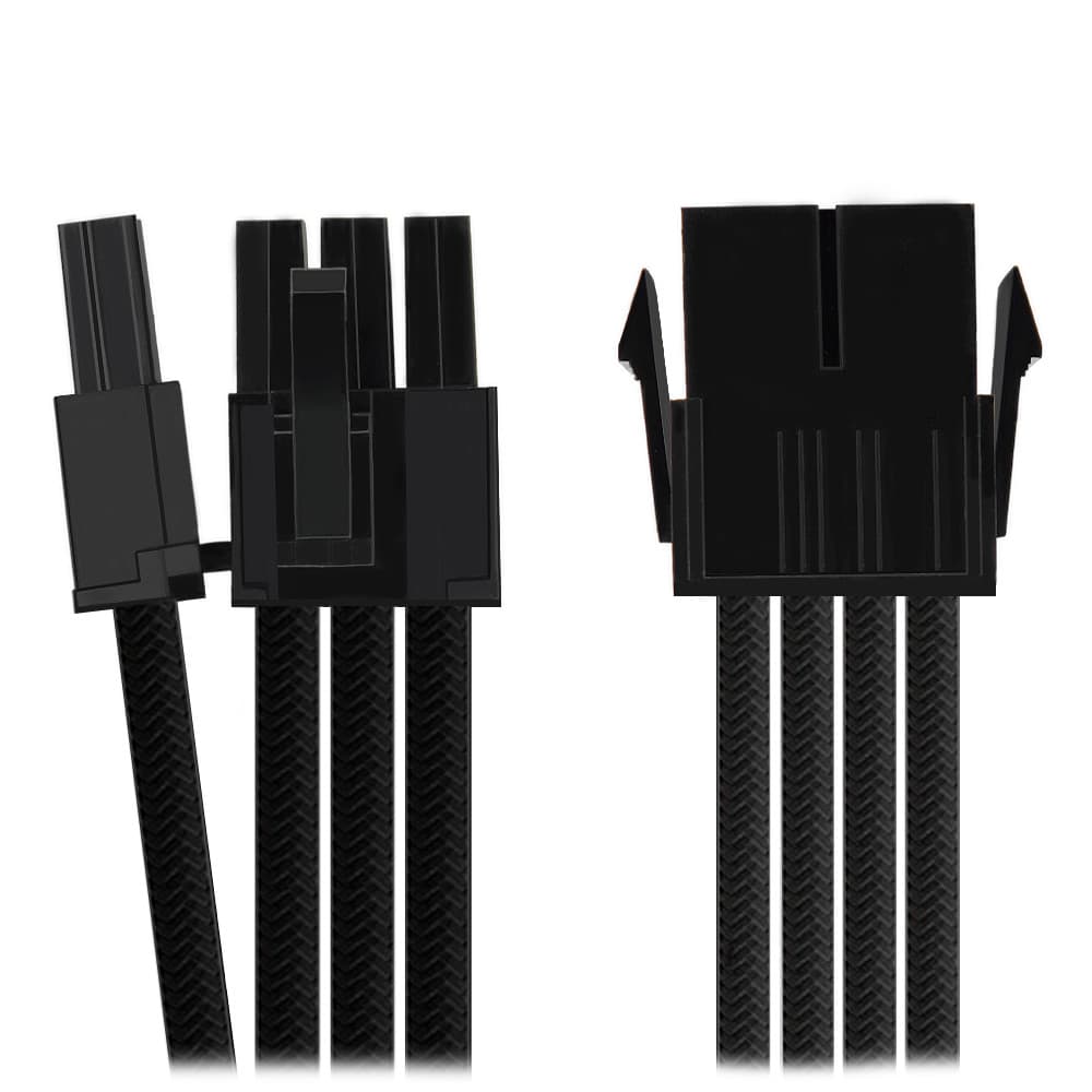 Cabo De Alimentação Placa De Vídeo 6+2 = 8 Pinos Preto Alimentação Gpu Sleeved Extensor Fonte