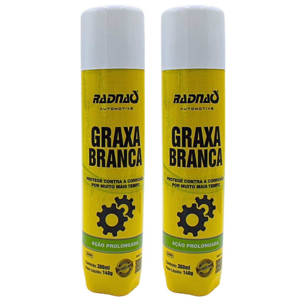 2 Spray Graxa Branca Aerossol Lubrificante 300ml