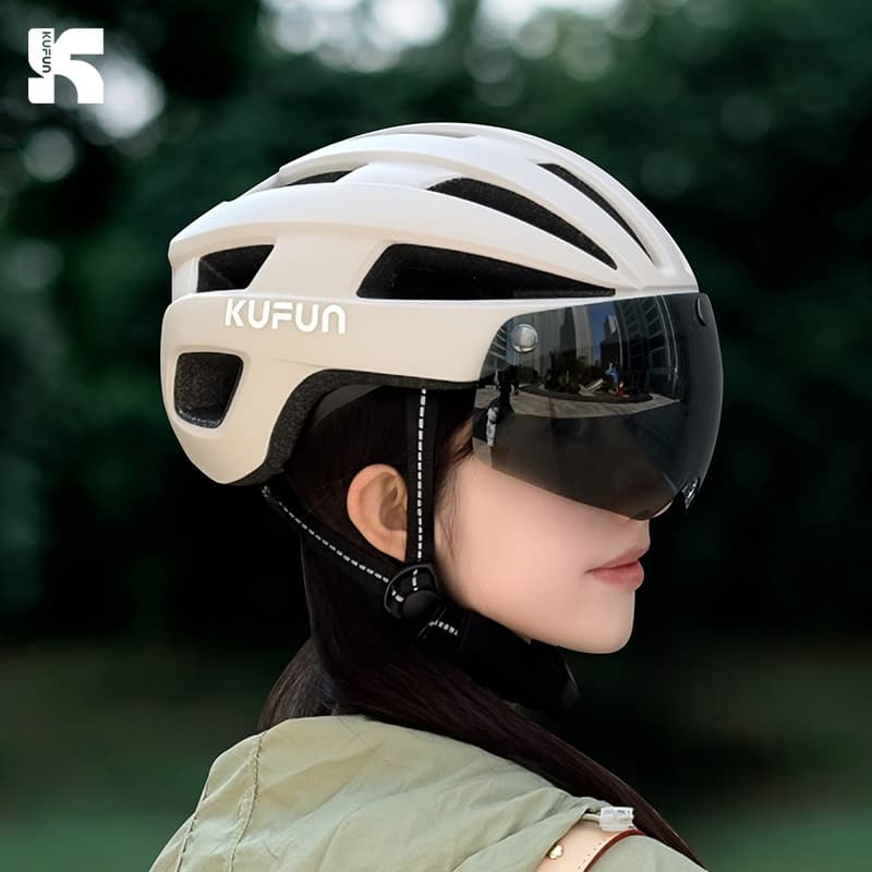 KUFUN Capacete De Ciclismo Ajustável Destacável Óculos De Estrada Mountain Bike Respirável Acessórios Da Bicicleta