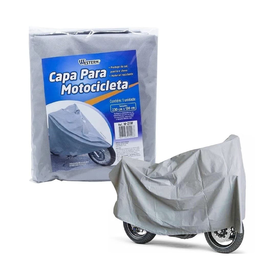 Capa Protetora de Moto Impermeável Contra Chuva e Sol Tamanho Médio