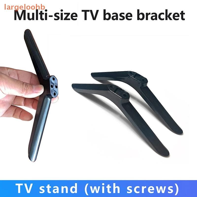 [largeloohb] 1 Par Base De Televisão Mesa Suporte Pernas Pedestal Substituição Montagem Perna De Plástico Pés Universal
