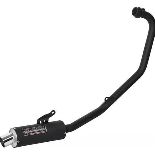 Escapamento Mini Turbo Cb Twister 300 2023 2024 2025 Preto Cromado Marca Fortuna