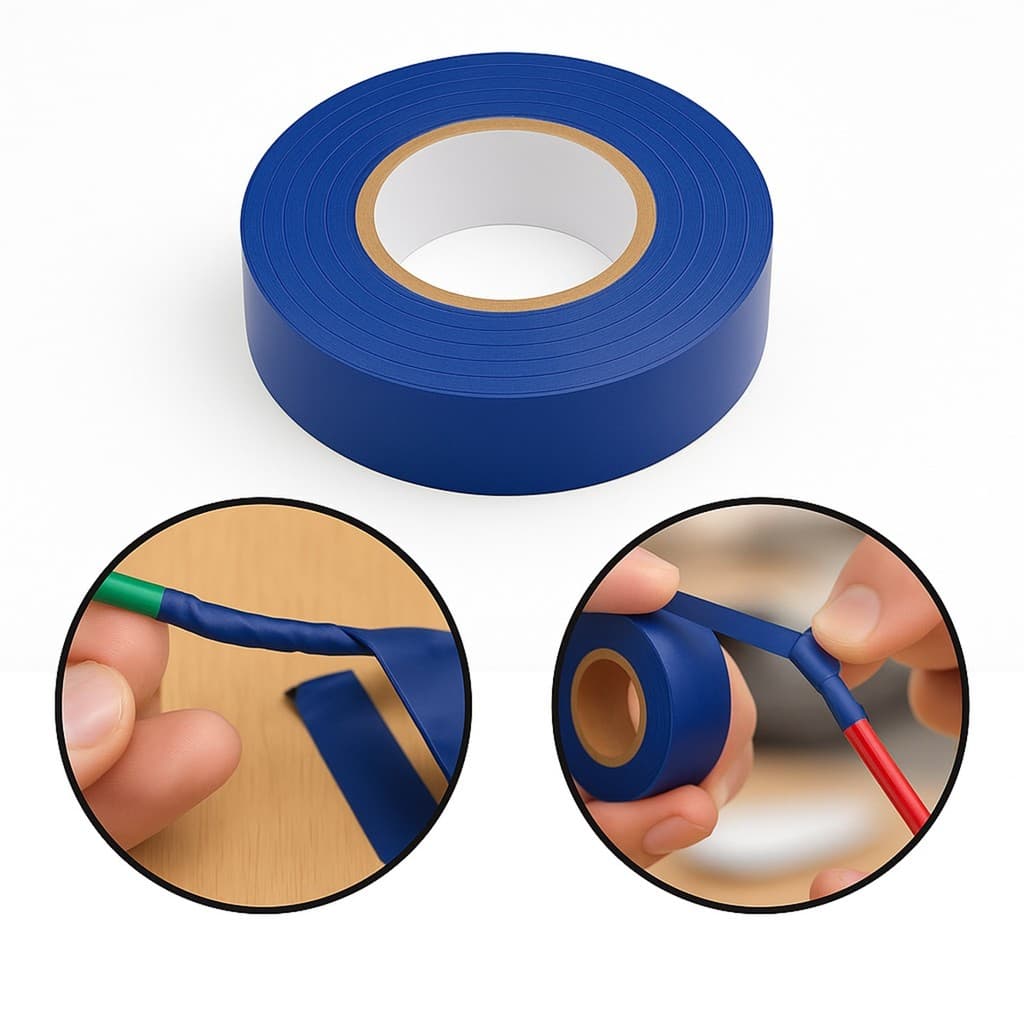 Fita Isolante Antichama Azul 19mm x 10m Segurança e Resistência para Instalações Elétricas 600V 80°C