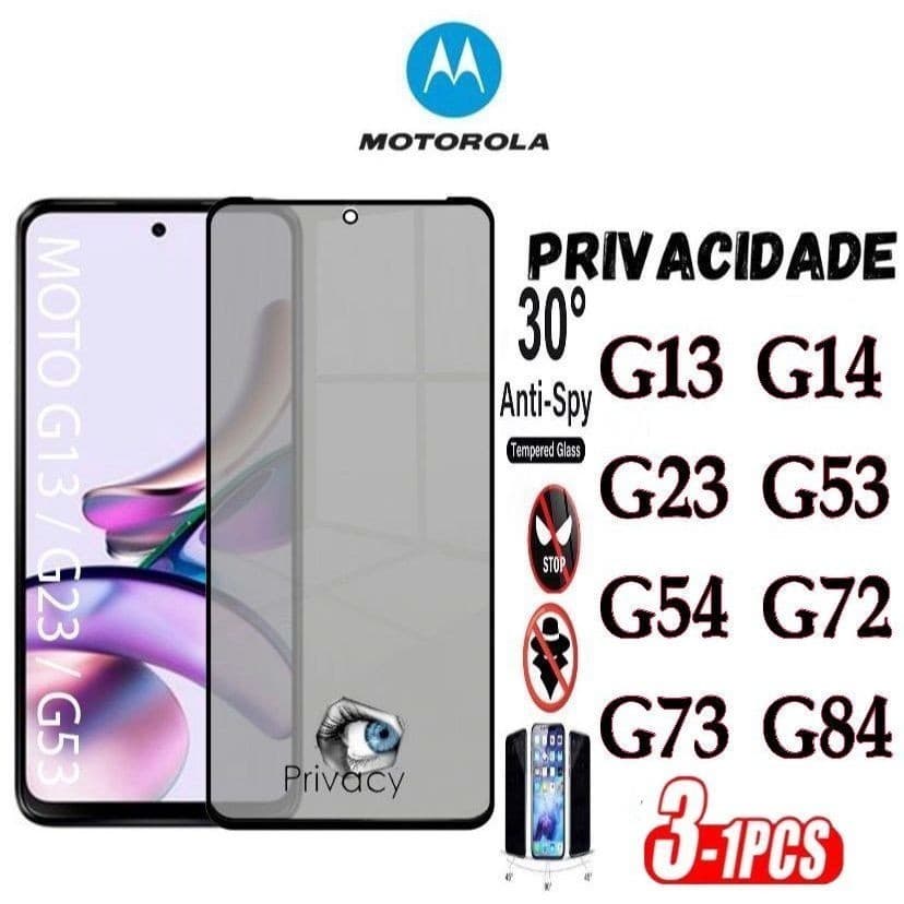 Película Privacidade 3D para TODO MOTO G13 G14 G23 G53 G54 G72 G73 G84