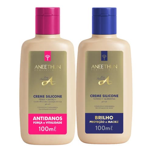 Kit Aneethun Creme Silicone Antidanos + Brilho 100ml E.B