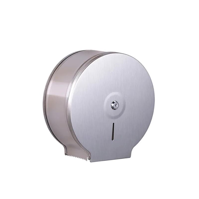Dispenser Redondo Banheiro Para Papel Higienico em Inox 25cm