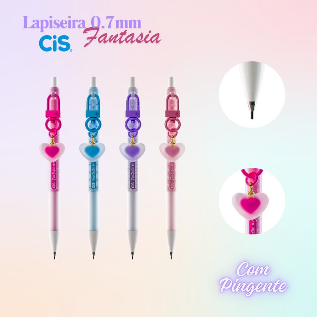 Lapiseira 0,7mm Fantasia com Pingente Cis
