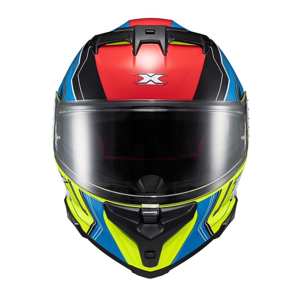 Capacete Texx Fecha Kaiman Teaser Verd Pret Azu Verm Bril 56 [F016]