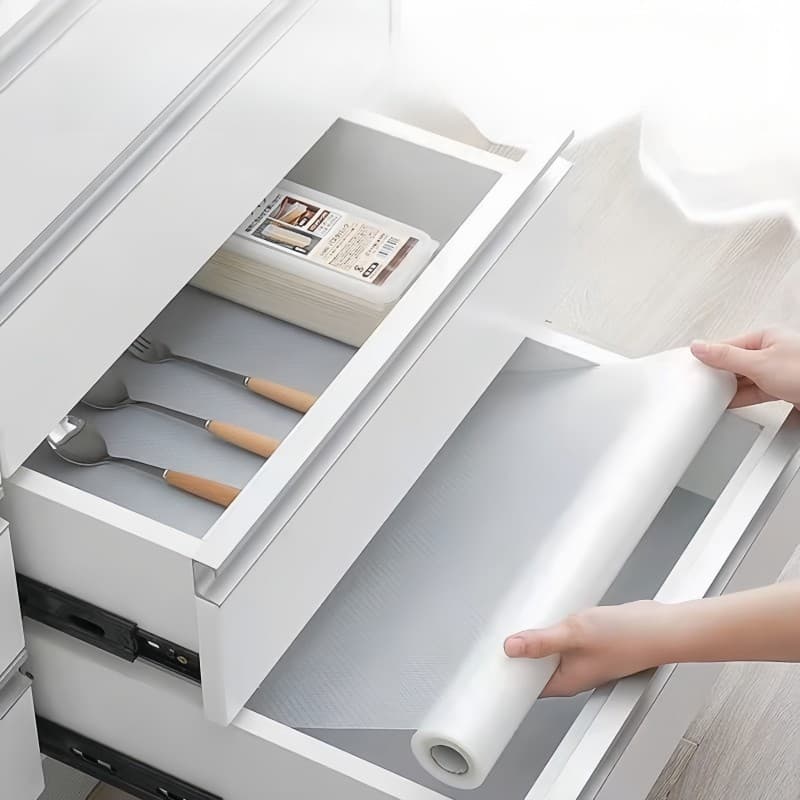 Forro de Gaveta Armários 30cmx90cm Antiderrapante Geladeira Mofo para cortar Impermeável Lavável