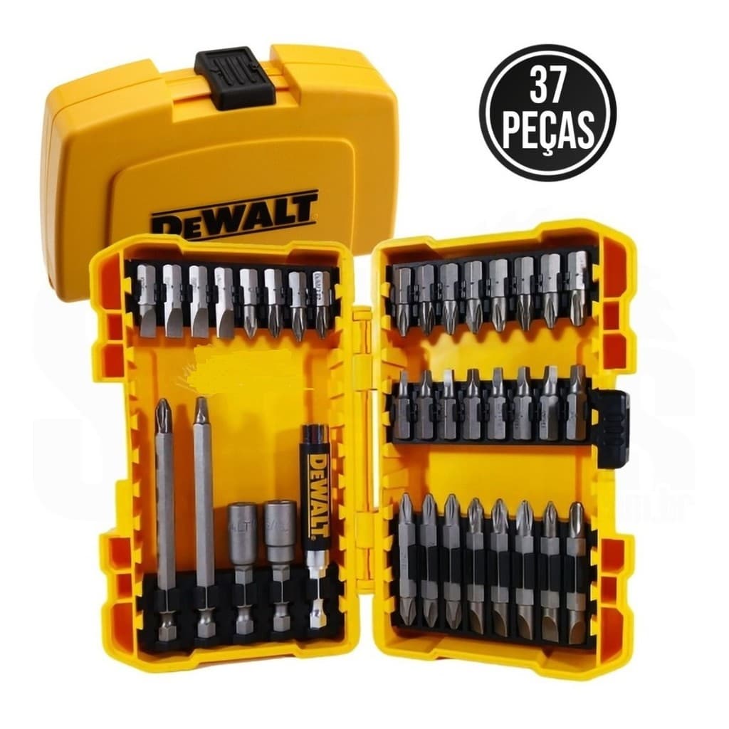 Jogo de Pontas Bits com Estojo com 37 Peças DW2163 Dewalt